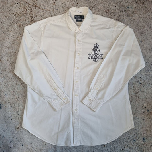 Ralph Lauren CLUB SHIRT CLASSIC FIT PLAIN - White - Size XL