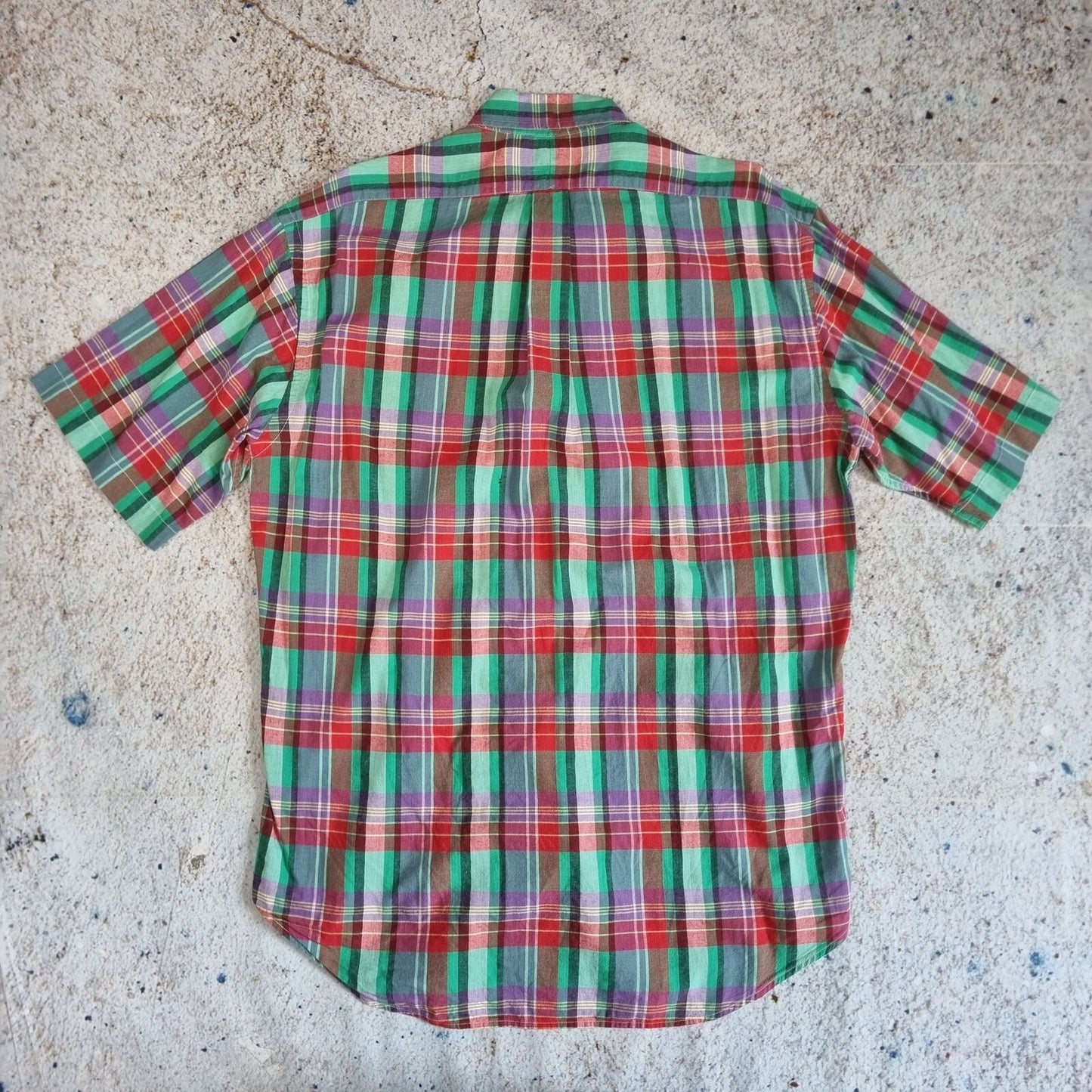 Ralph Lauren OXFORD SHIRT BLAKE CHECK SHORT SLEEVE - Red - Size M