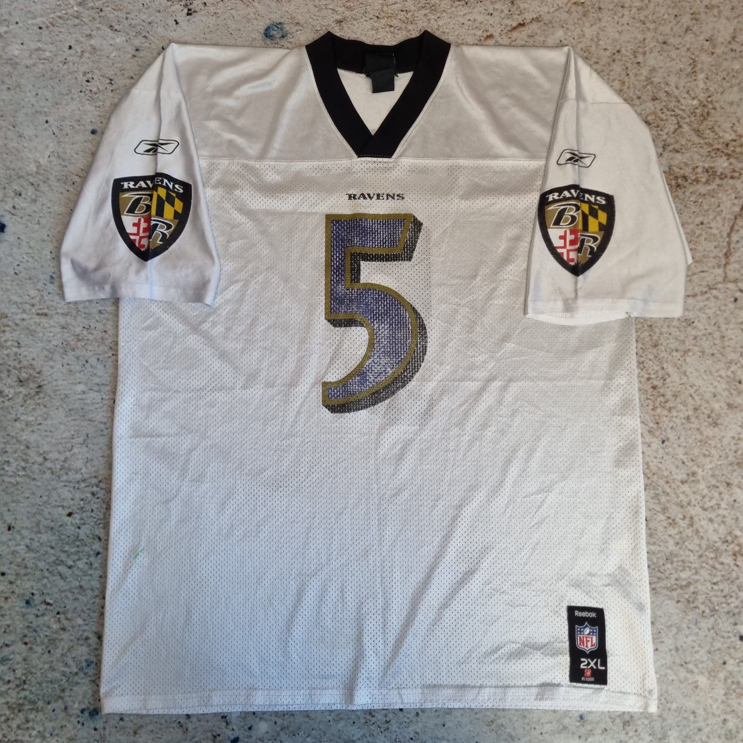 Reebok Baltimore Ravens NFL Jersey Football - Flacco #5 - White - Size XXL