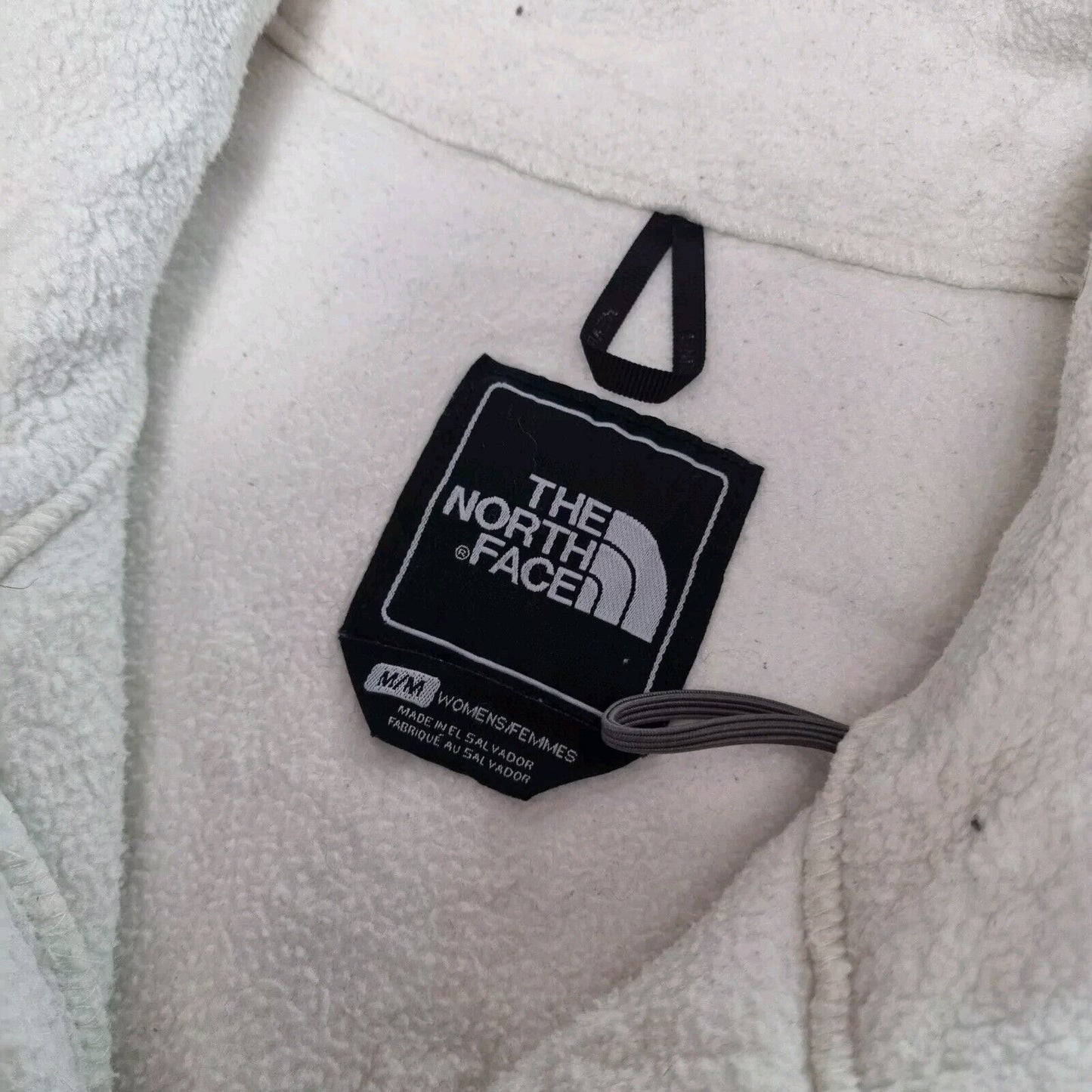 The North Face Outdoor Jacket M Denali Fleece White Womens Zip