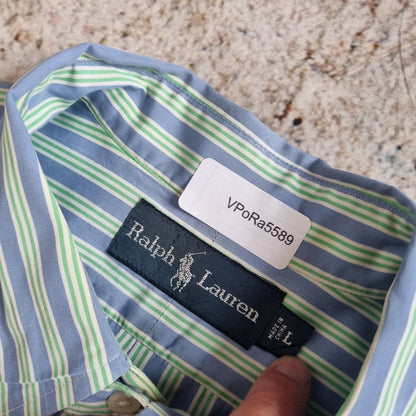 Ralph Lauren OXFORD SHIRT STRIPE GREEN  - Blue - Size L