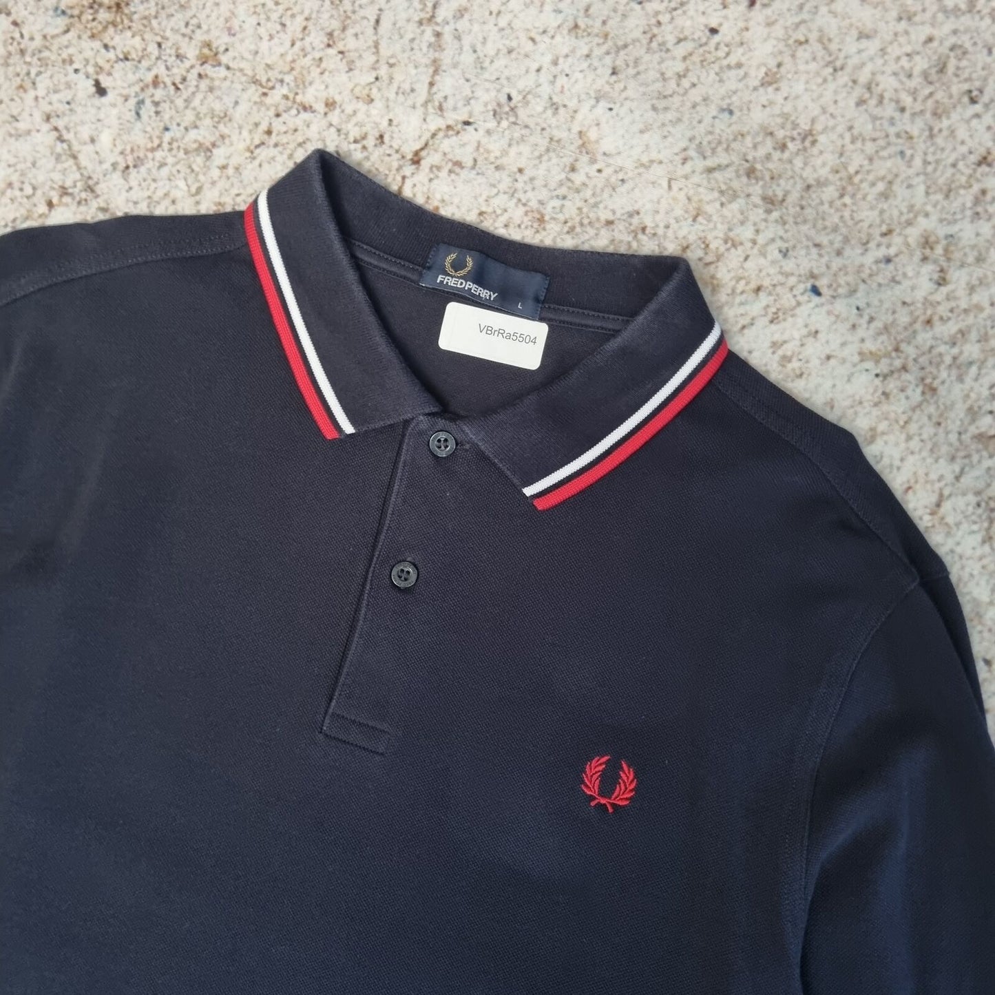 Fred Perry POLO SHIRT LONG SLEEVE - Blue - Size L