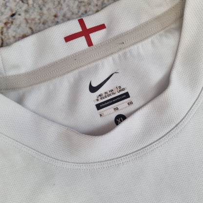 Nike ENGLAND Rugby Home Shirt Jersey Mens XL 2011 White O2