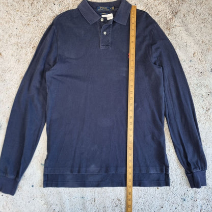 Polo Ralph Lauren POLO SHIRT CUSTOM FIT LONG SLEEVE - Blue - Size M