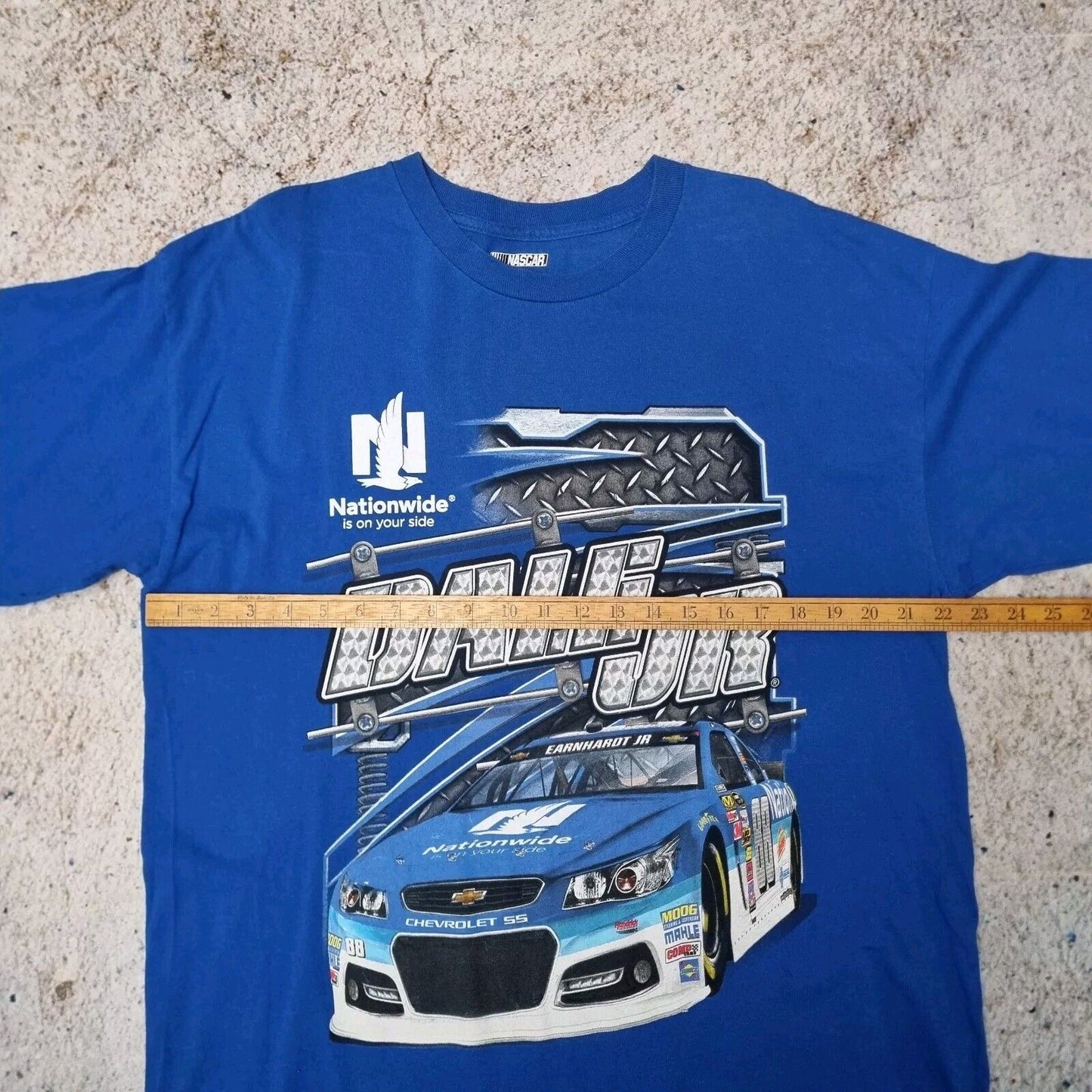 NASCAR T Shirt Dale Jr Double Sided Graphic T-Shirt - XL Blue Big Print