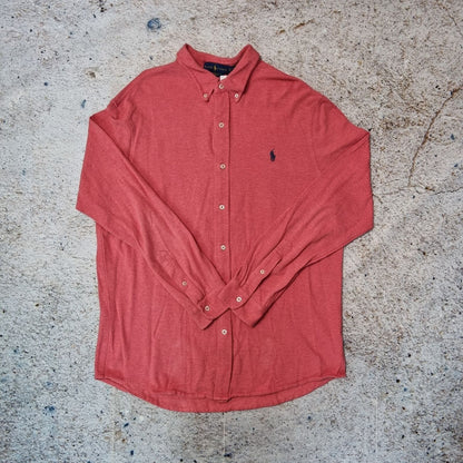 Ralph Lauren OXFORD SHIRT FEATHERWEIGHT MESH - Red - Size XL