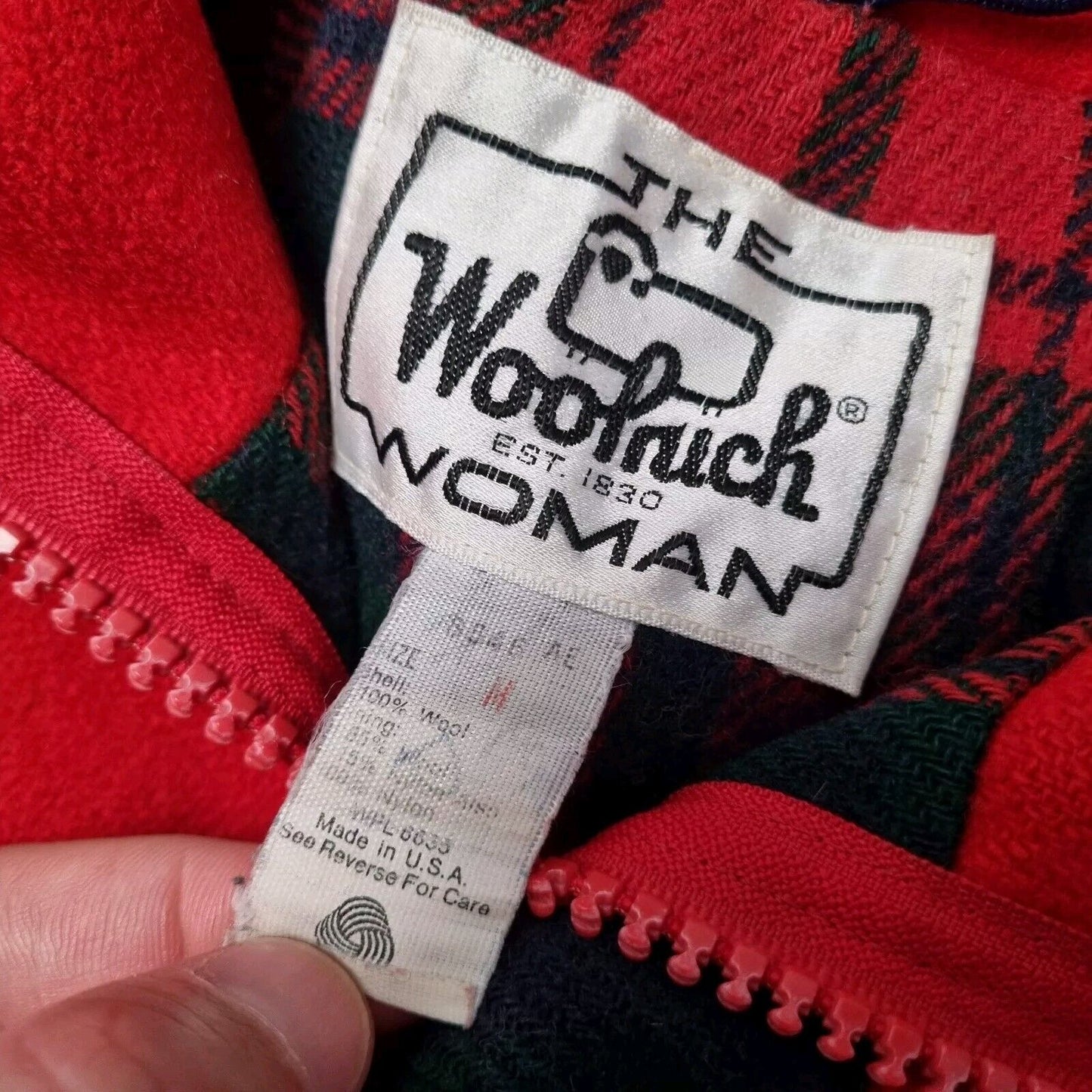 Woolrich Wool Parka Coat - Red WOMENS Size M