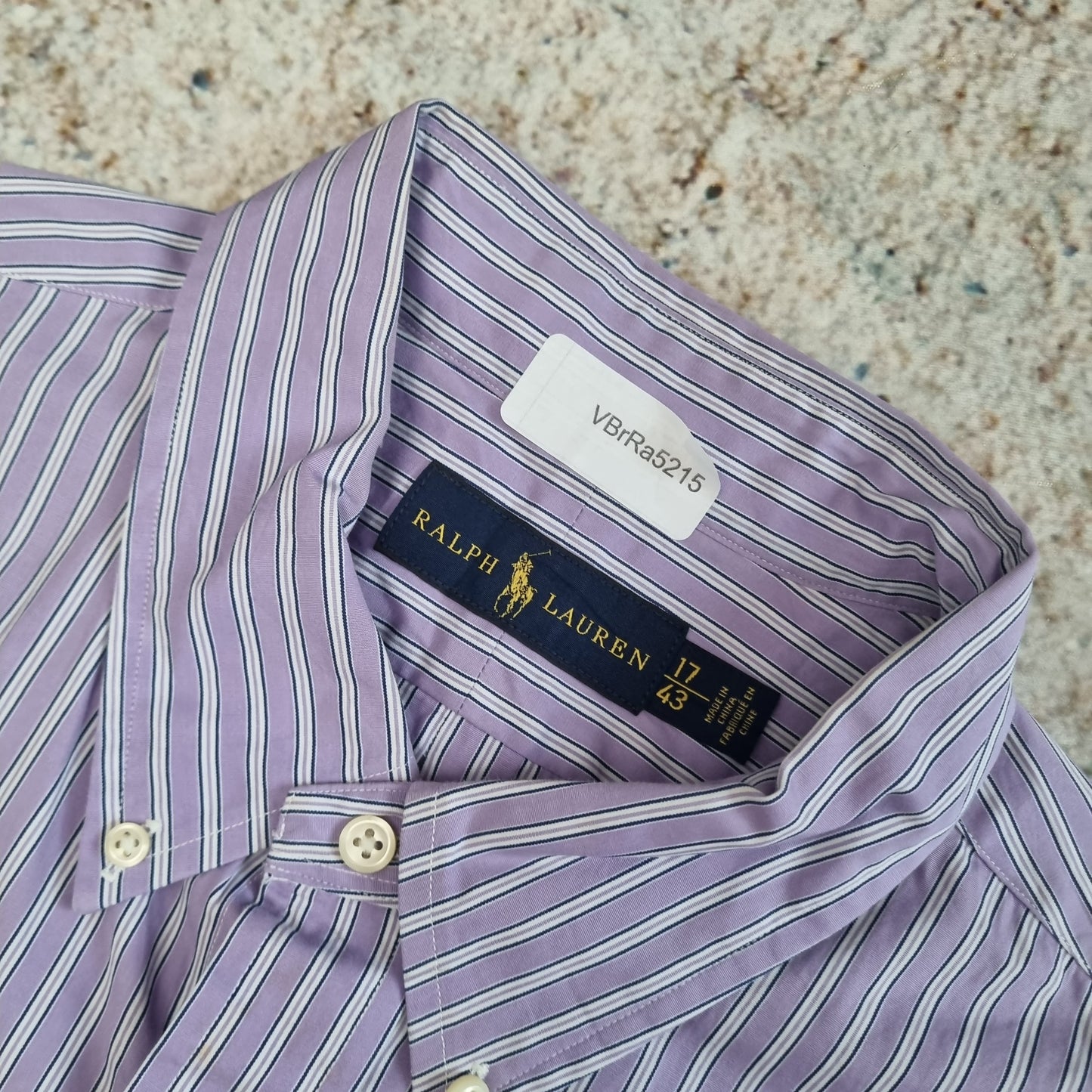 Ralph Lauren OXFORD SHIRT STRIPE - Purple - Size 17