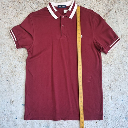 Fred Perry POLO SHIRT WHITE DETAILING - Red - Size M