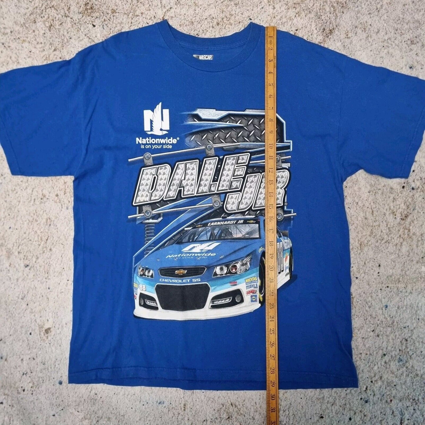 NASCAR T Shirt Dale Jr Double Sided Graphic T-Shirt - XL Blue Big Print