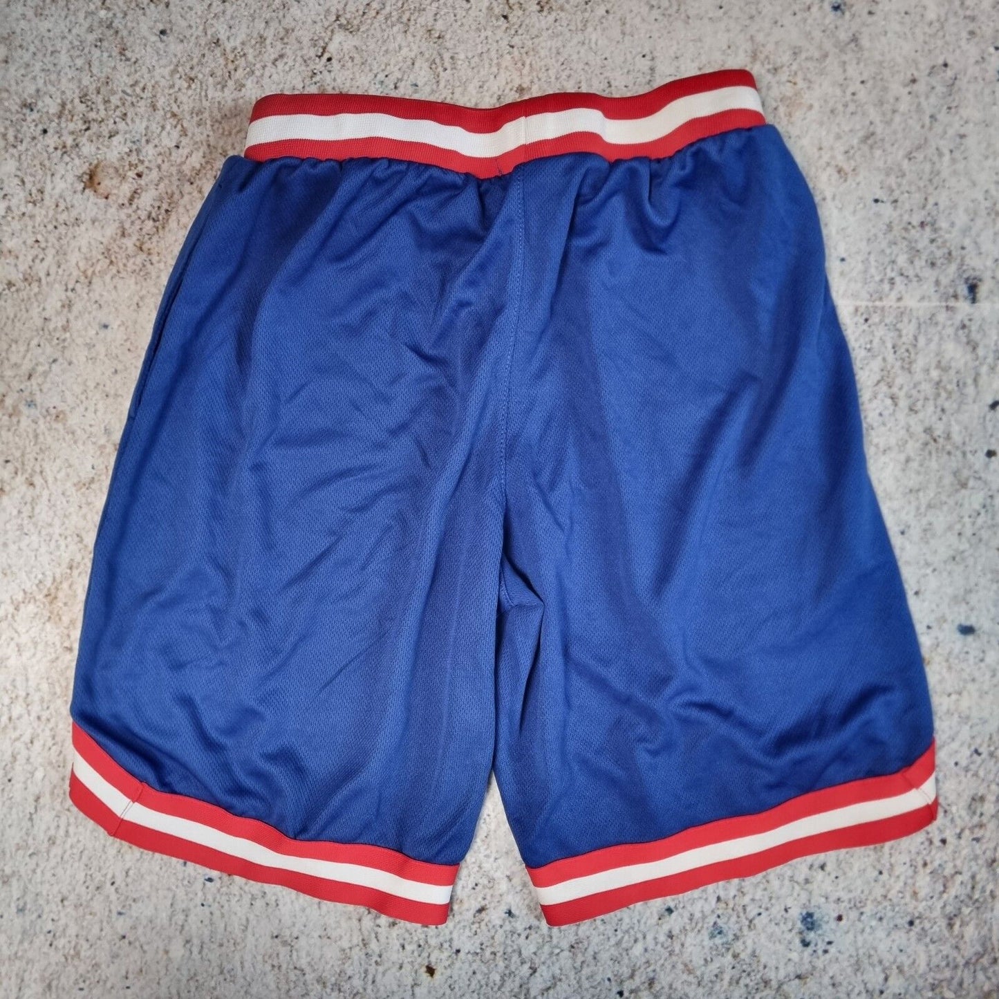 PHILADELPHIA 76ERS NBA BASKETBALL  SHORTS UNK JOEL EMBIID BLUE MEN'S MEDIUM