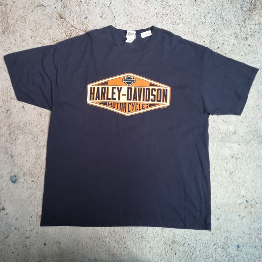 Harley Davidson Biker T-Shirt Short Sleeve Bloomington 2012 - Blue - Size XXL