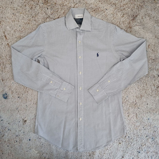 Ralph Lauren OXFORD SHIRT REGENT CUSTOM FIT CHECK - Blue - Size 14.5