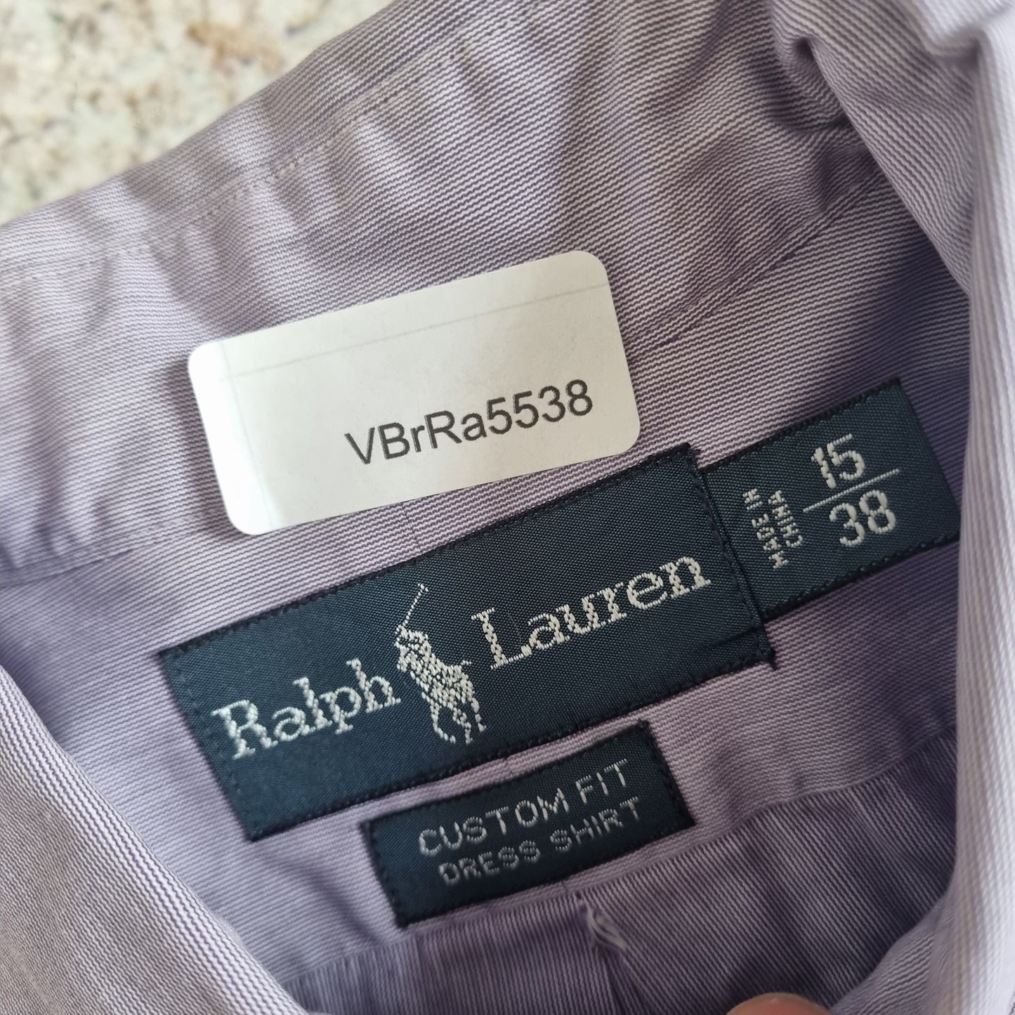 Ralph Lauren OXFORD SHIRT CUSTOM FIT DRESS SHIRT PLAIN - Purple - Size 15