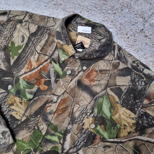 Wells Creek SHIRT REAL TREE FLANNEL STYLE CAMO  - Brown - Size XXL