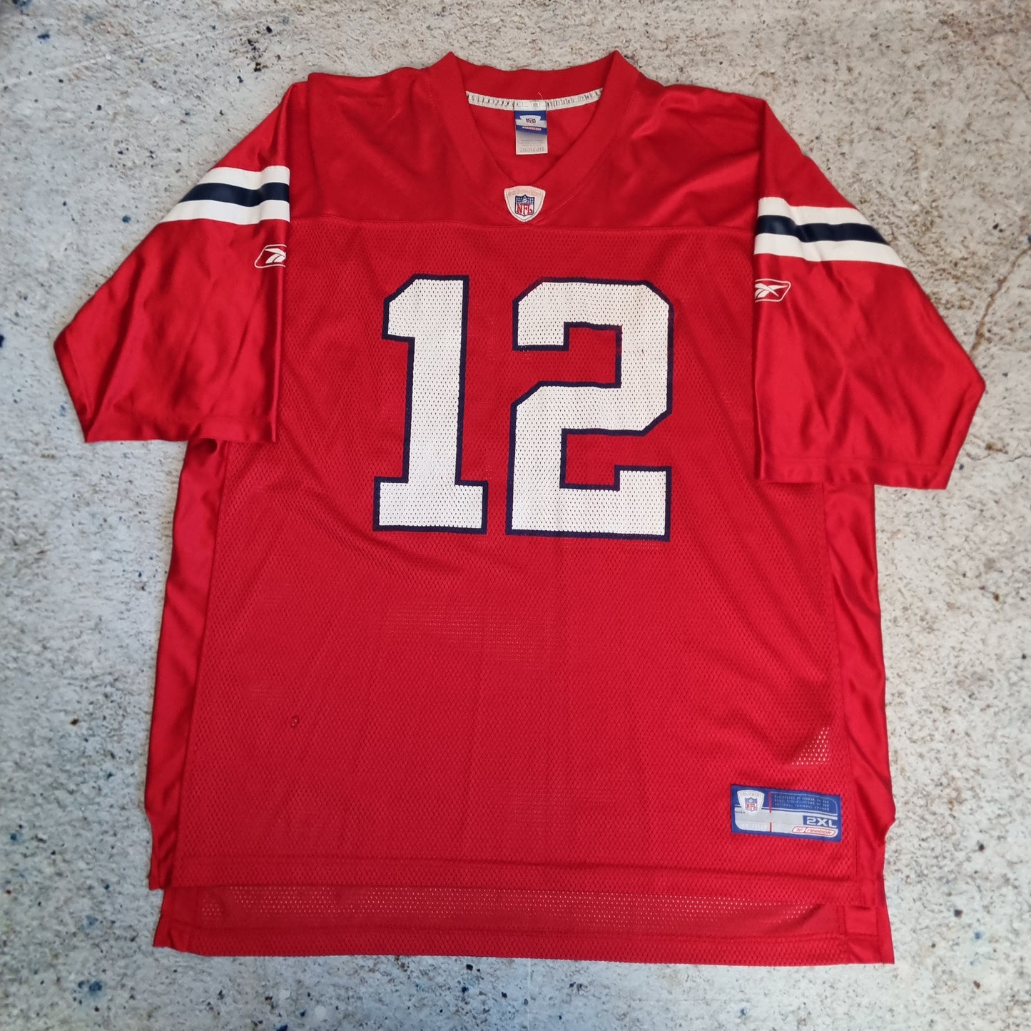 Reebok New England Patriots NFL Jersey Football Tom Brady #12 - Red - Size XXL