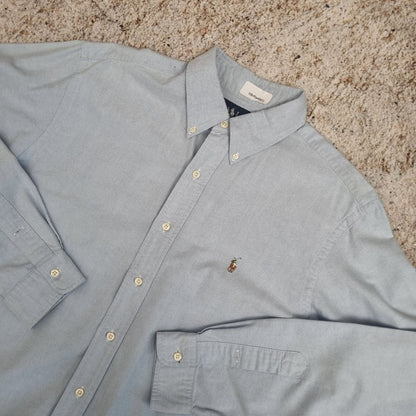 Ralph Lauren OXFORD SHIRT CLASSIC FIT PLAIN - Blue - Size 16.5