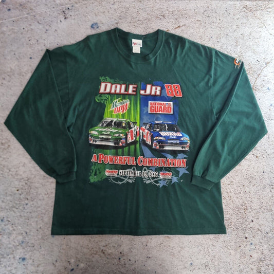 Chase Authentics Dale Jr. Mens T-Shirt Long Sleeve Green USA XL 2007