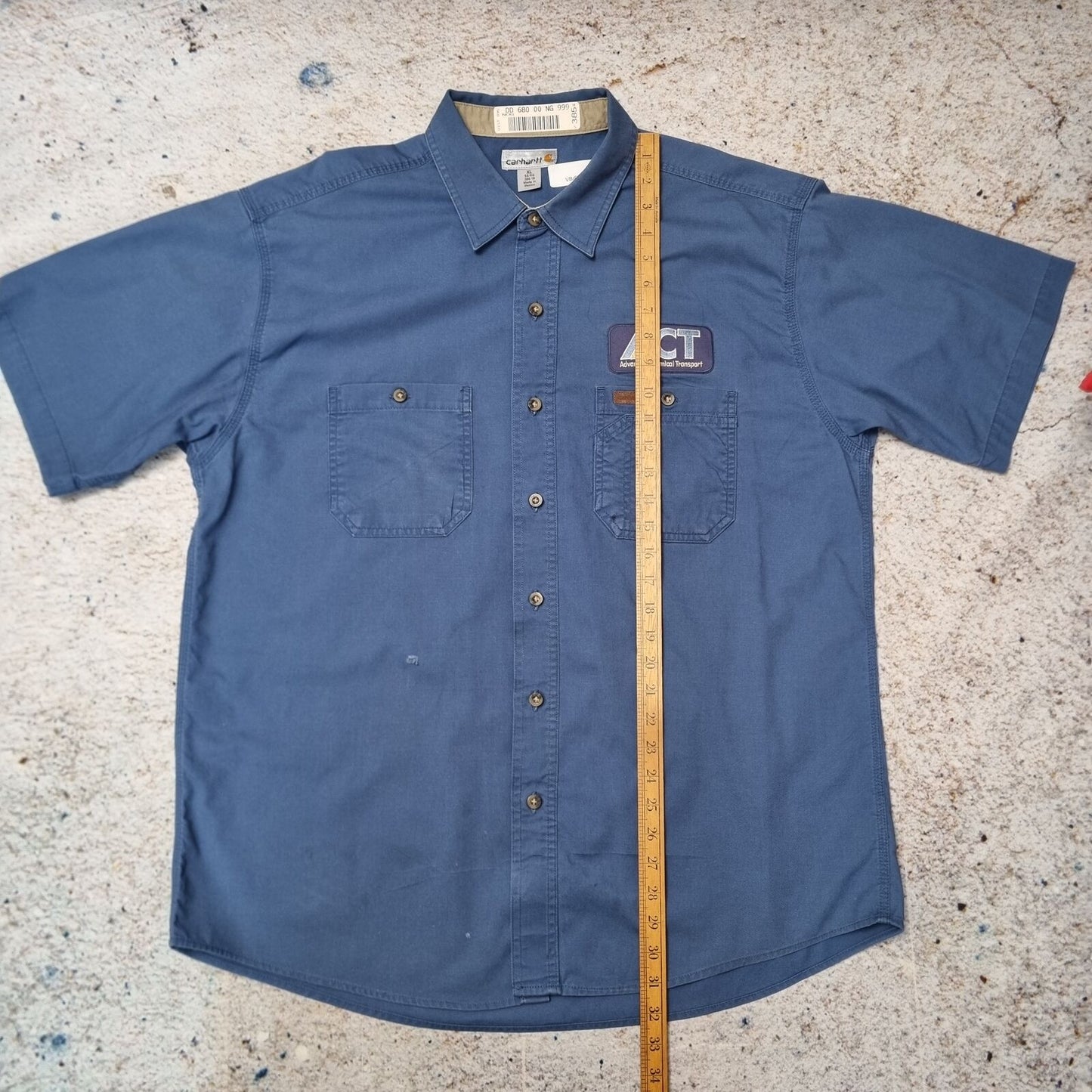 Carhartt SHIRT WORK WEAR OVER SHIRT SHORT SLEEVE - Blue - Size XL