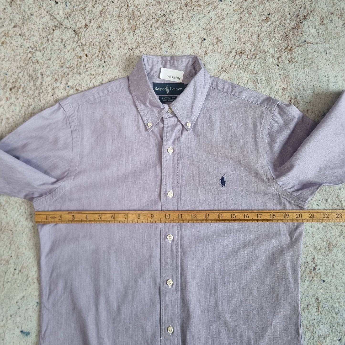 Ralph Lauren OXFORD SHIRT CUSTOM FIT DRESS SHIRT PLAIN - Purple - Size 15