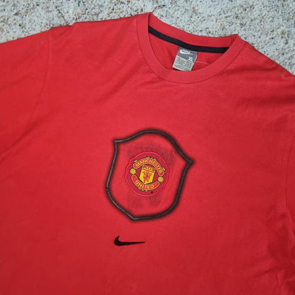 Nike MANCHESTER UNITED T SHIRT CENTRE SWOOSH  TOP RETRO - Red - Size XL