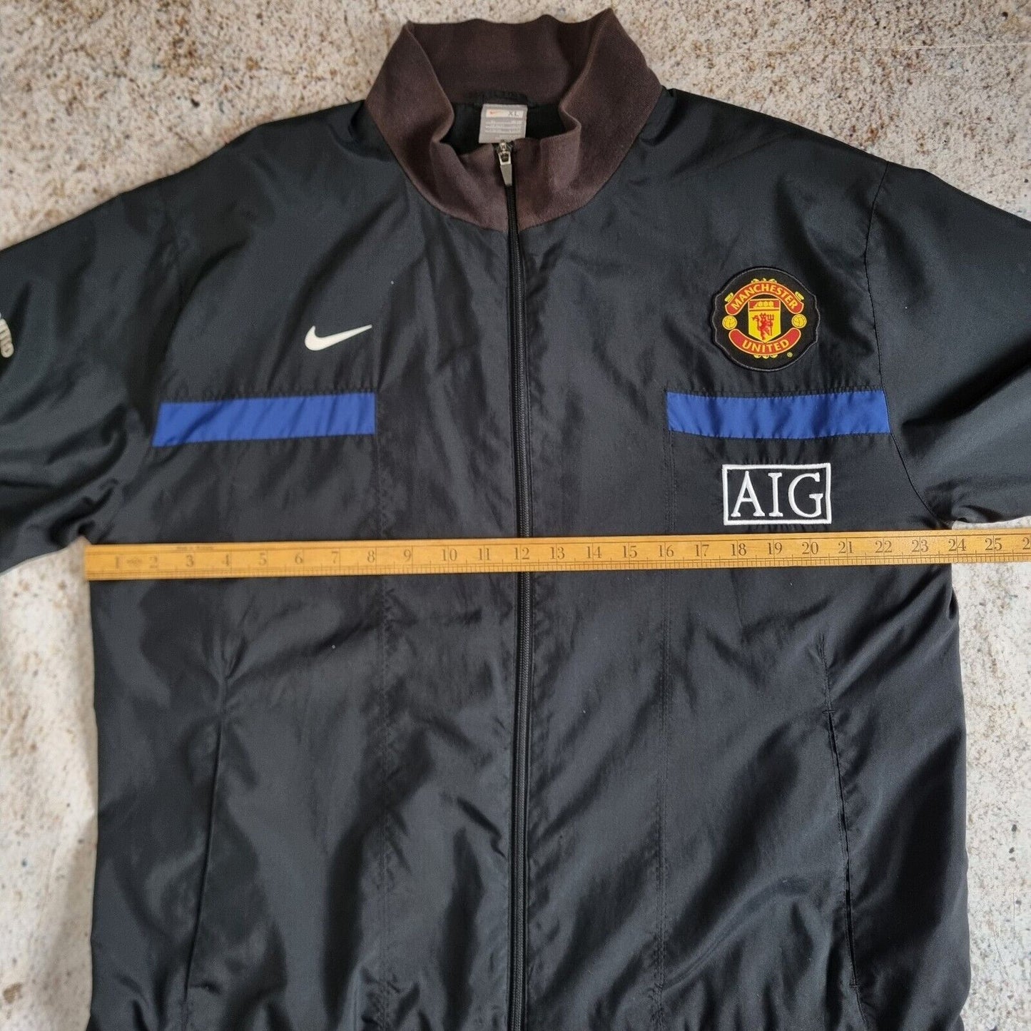 Men's Nike Manchester United Football Club 2009 AIG Black Bomber Jacket XL