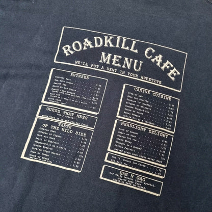 Vintage Roadkill Cafe Branson L Shirt Single-Stitch NAVY Made In USA