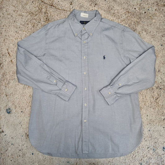 Ralph Lauren OXFORD SHIRT PLAIN  - Blue - Size 17.5