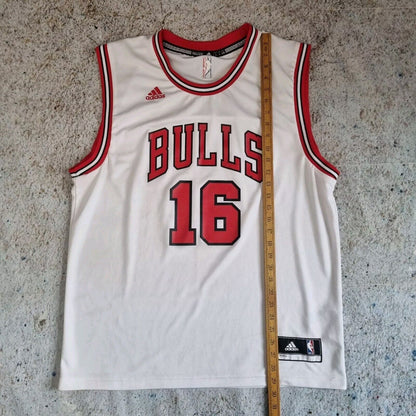 Adidas Chicago Bulls Jersey PAUL GASOL #16 Shirt Size L Men Red White