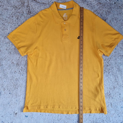 Nike POLO SHIRT VINTAGE Y2K CLUB SWOOSH - Yellow - Size M