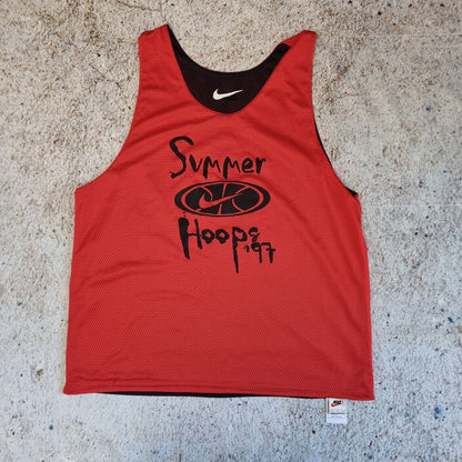 NIKE BASKETBALL JERSEY REVERSIBLE SIZE YOUTH XL Black Red Retro 1997 SUMMER HOOP