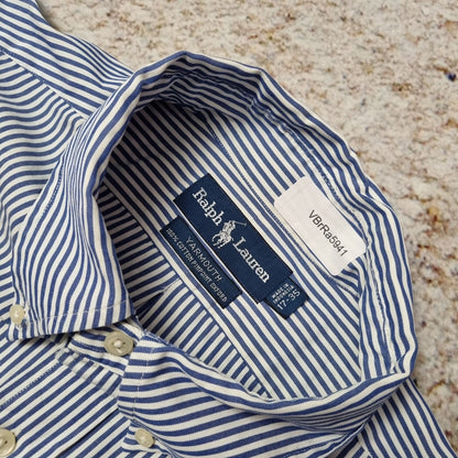 Ralph Lauren OXFORD SHIRT YARMOUTH STRIPED - Blue - Size 17