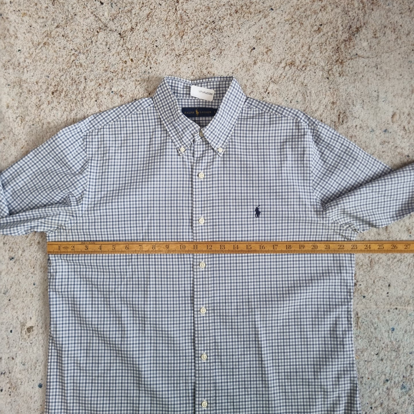 Ralph Lauren OXFORD SHIRT CHECK  - Blue - Size L