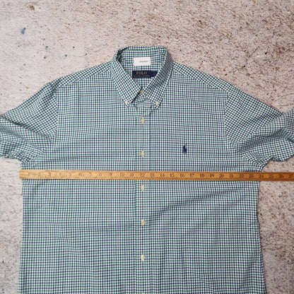 Polo Ralph Lauren OXFORD SHIRT CHECK GINGHAM WIMBLEDON COLOUR - Green - Size L