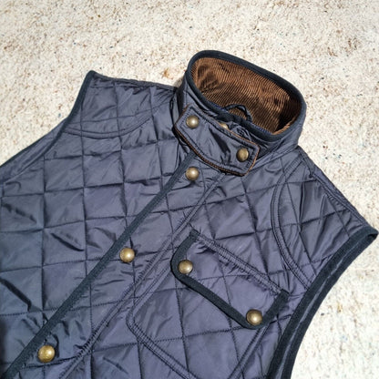 Ralph Lauren Polo Blue Gilet Mens Diamond Quilt Puffer Bodywarmer Vest Medium