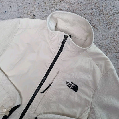 The North Face Outdoor Jacket M Denali Fleece White Womens Zip