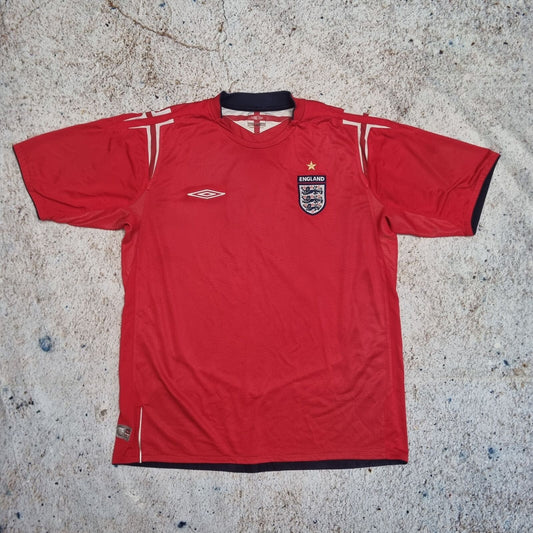 Umbro ENGLAND JERSEY FOOTBALL SHIRT 2004 - Red - Size XL