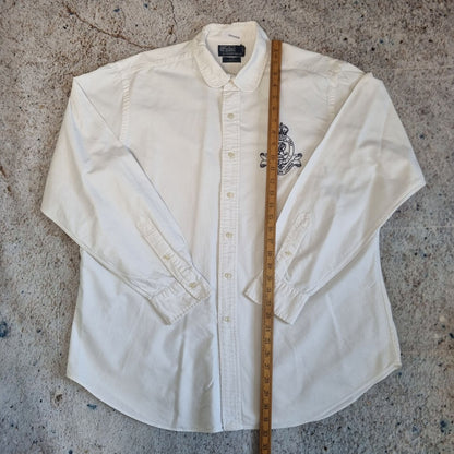 Ralph Lauren CLUB SHIRT CLASSIC FIT PLAIN - White - Size XL