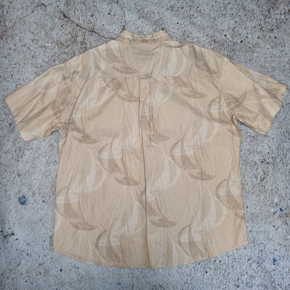 WOOLRICH SHIRT SHORT SLEEVE SAILOR HAWAIIAN  - Brown - Size XL