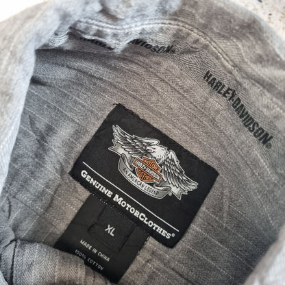 Harley Davidson SHIRT HEAVY WEIGHT PLAIN RETRO - Grey - Size XL