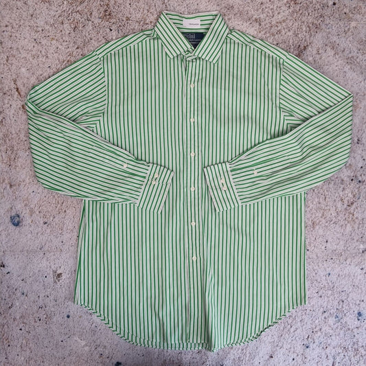 Polo Ralph Lauren OXFORD SHIRT CLASSIC FIT STRIPE - Green - Size 16.5 34/35