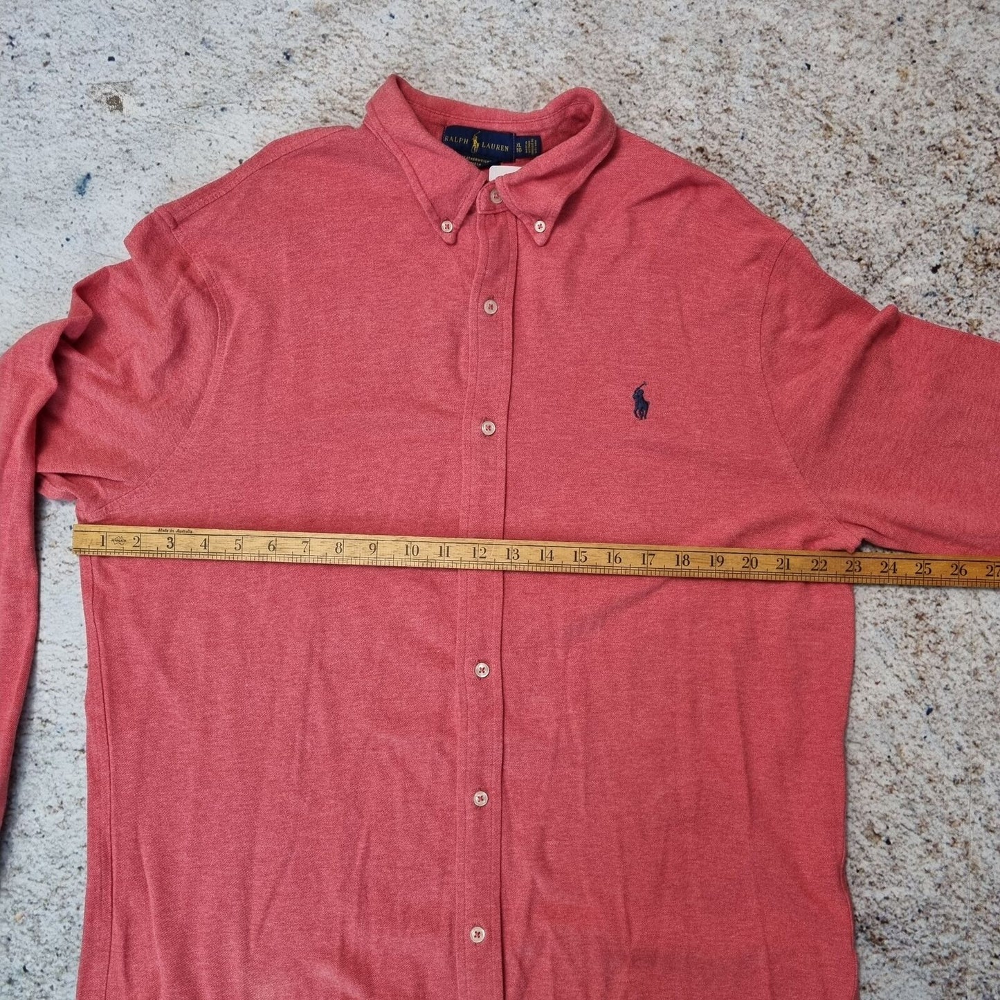 Ralph Lauren OXFORD SHIRT FEATHERWEIGHT MESH - Red - Size XL