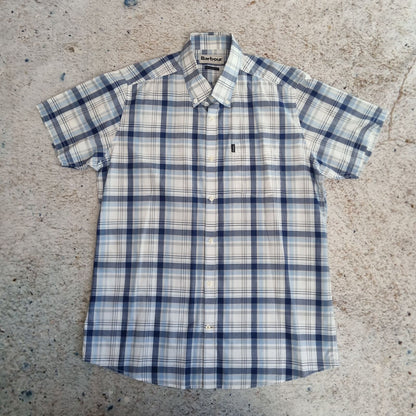 Barbour OXFORD SHIRT GERALD SHIRT SHORT SLEEVE CHECK - Blue - Size M