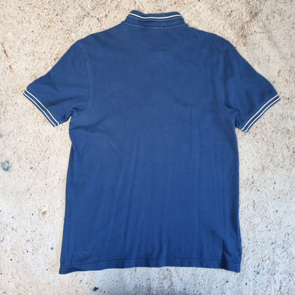 Fred Perry POLO SHIRT WHITE BLUE DETAILING - Blue - Size L