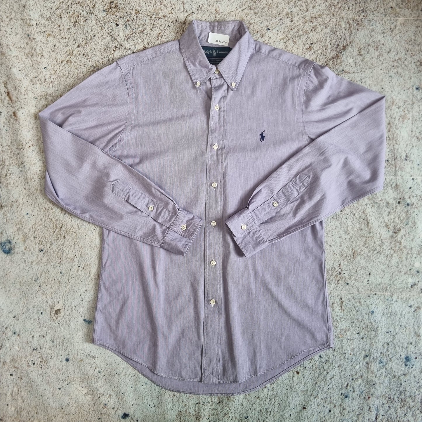 Ralph Lauren OXFORD SHIRT CUSTOM FIT DRESS SHIRT PLAIN - Purple - Size 15