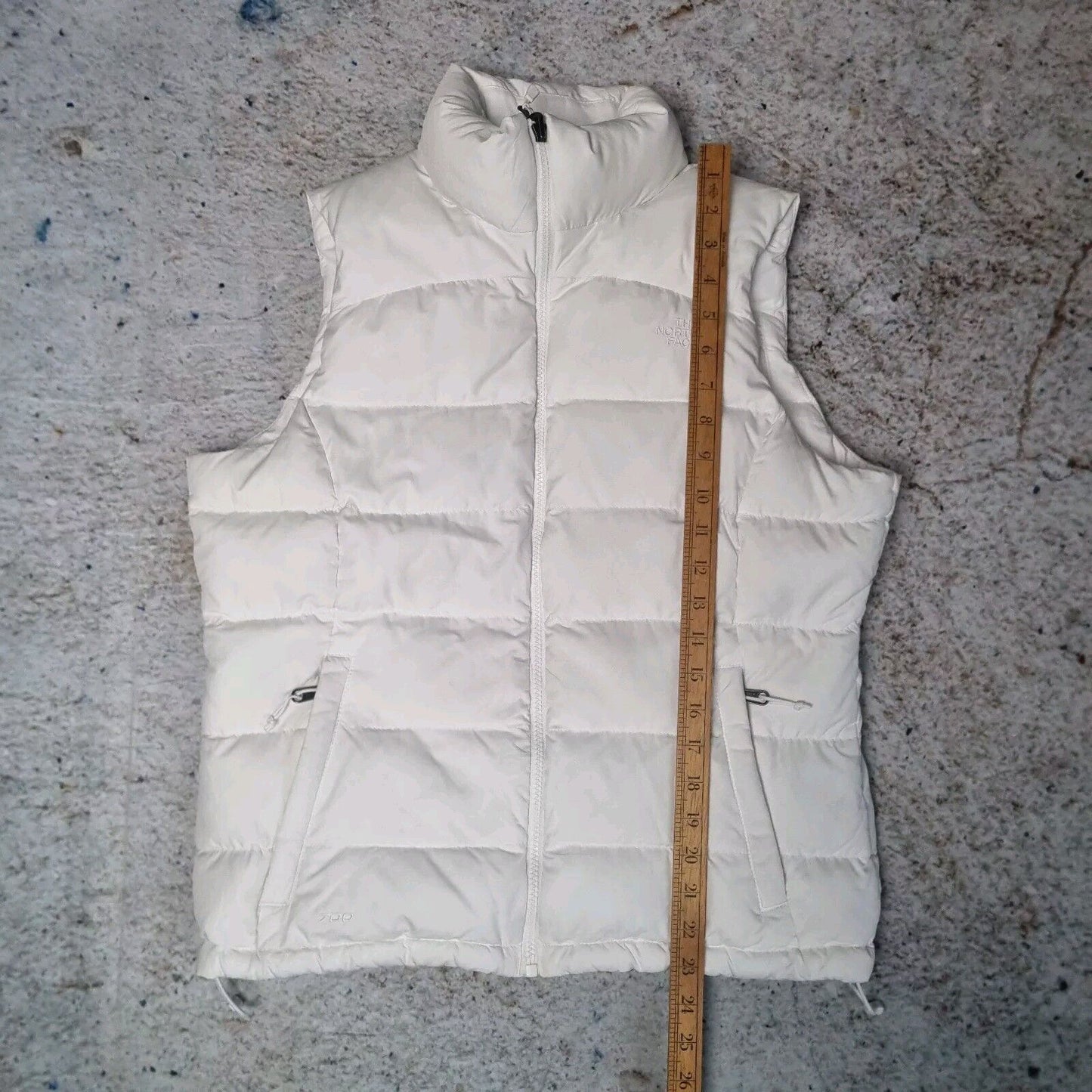 The North Face Womens Nuptse Puffer Gilet Down 700 Fill Size M White Vest