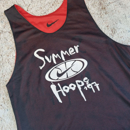 NIKE BASKETBALL JERSEY REVERSIBLE SIZE YOUTH XL Black Red Retro 1997 SUMMER HOOP