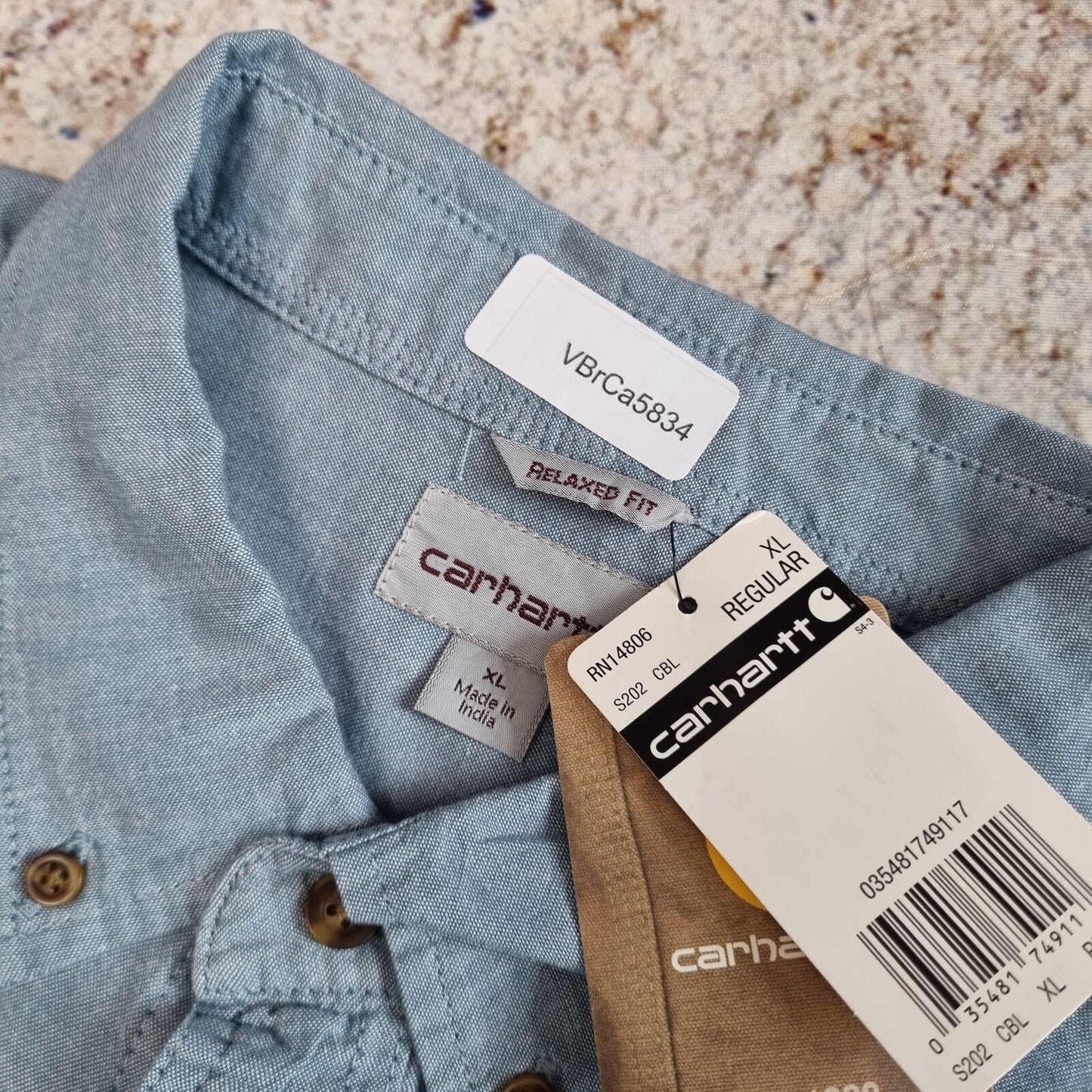 Carhartt SHIRT WORK WEAR OUTDOORS UTILITY NEW - Blue - Size XL