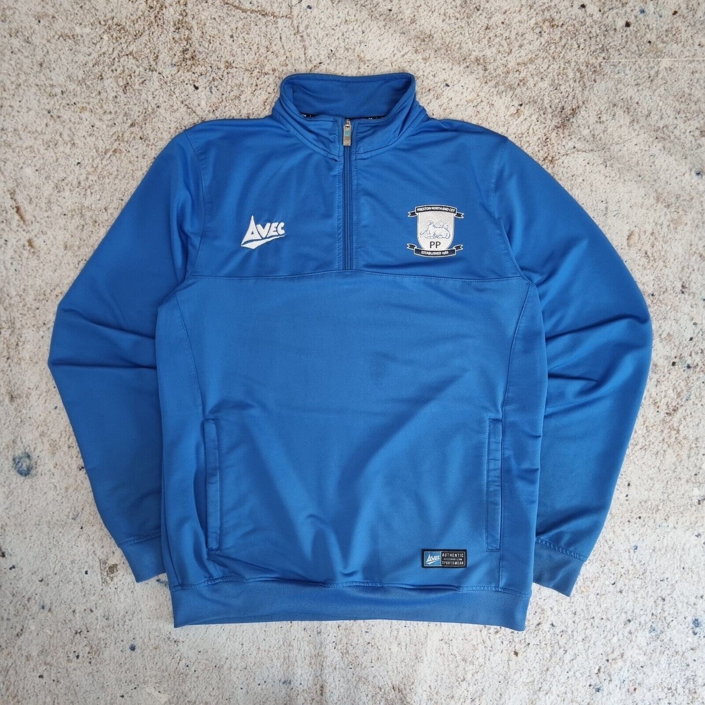 Avec Preston North End FC PNE Football 1/4 Zip Small Jumper