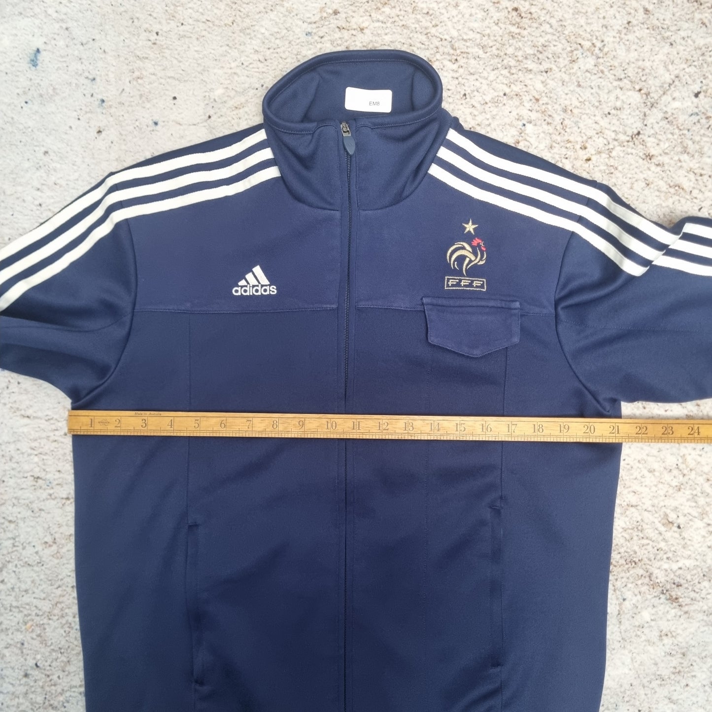 Adidas FRANCE TRACK JACKET 2008 RETRO - BLUE SIZE M